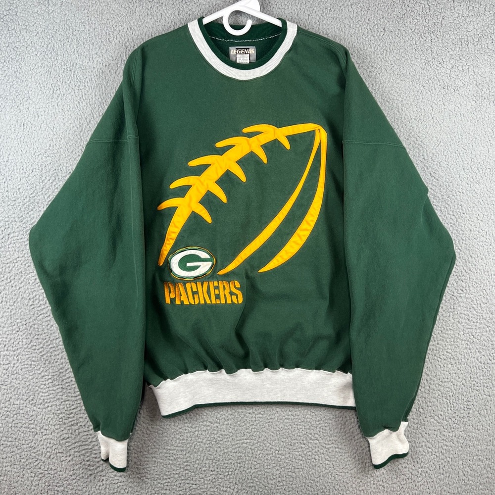 Vintage Green Bay Packers Legends Athletic Sweatshirt Mens XL Green Made in USA